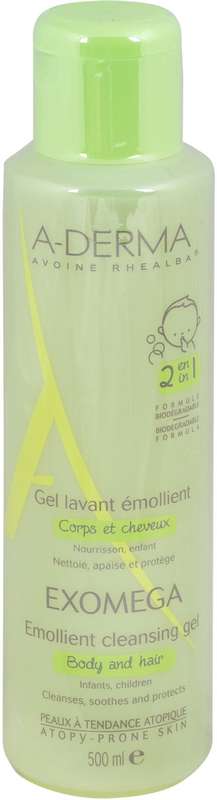 

АДЕРМА гель для волос и тела пенящийся 500мл