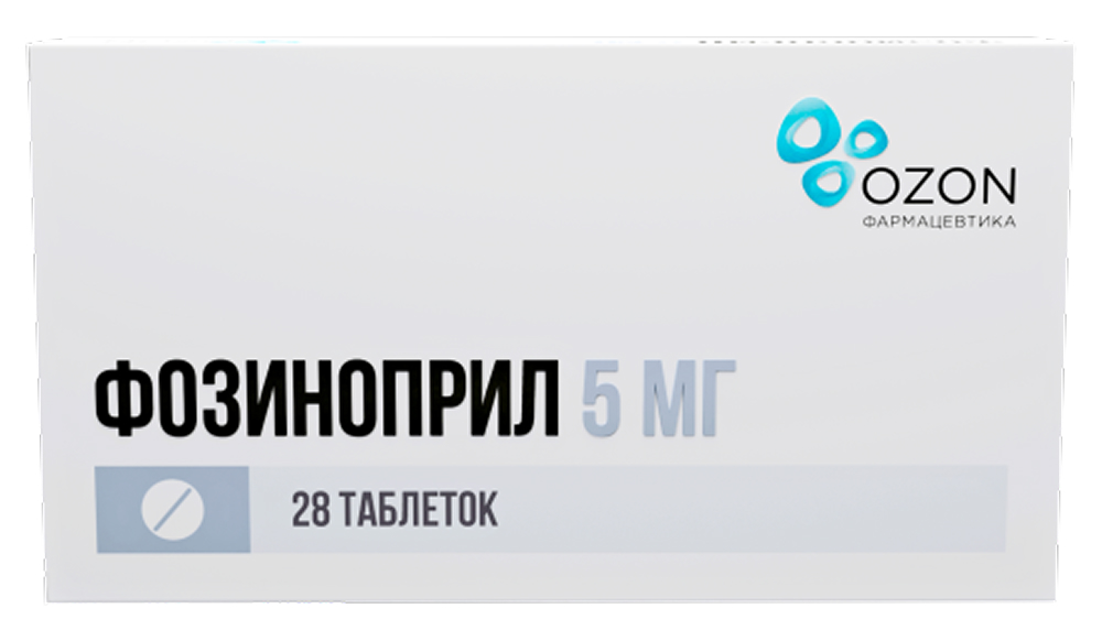 Фозиноприл 5мг 28 шт. таблетки Озон, фото №1