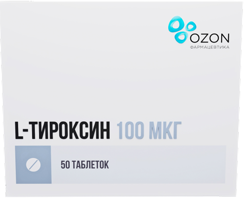 L-Тироксин 100мкг 50 шт. таблетки Озон