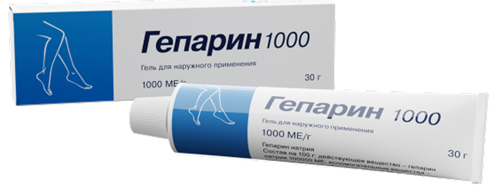 Гепарин 1000 30г гель для наружного применения Озон