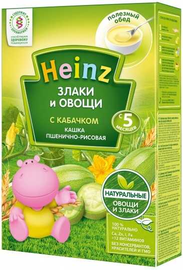 

ХАЙНЦ (HEINZ) каша Злаки и овощи. Овощная рисово-пшеничная с кабачком 8+ 200г