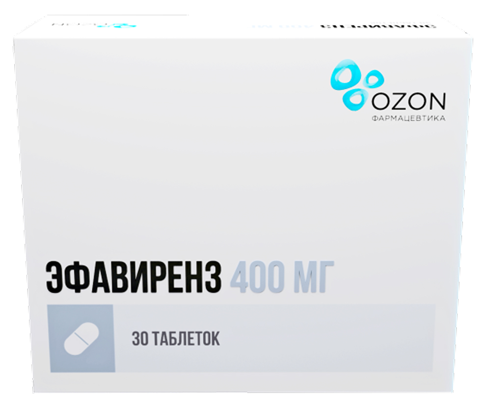 Эфавиренз 400мг 30 шт. таблетки покрытые пленочной оболочкой, фото №1