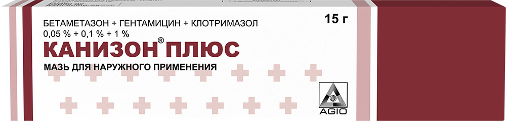 Канизон Плюс 0,05%+0,1%+1% 15г мазь