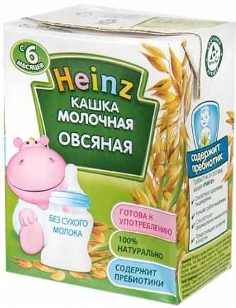 

ХАЙНЦ (HEINZ) каша Овсяная молочная питьевая 6+ 200мл