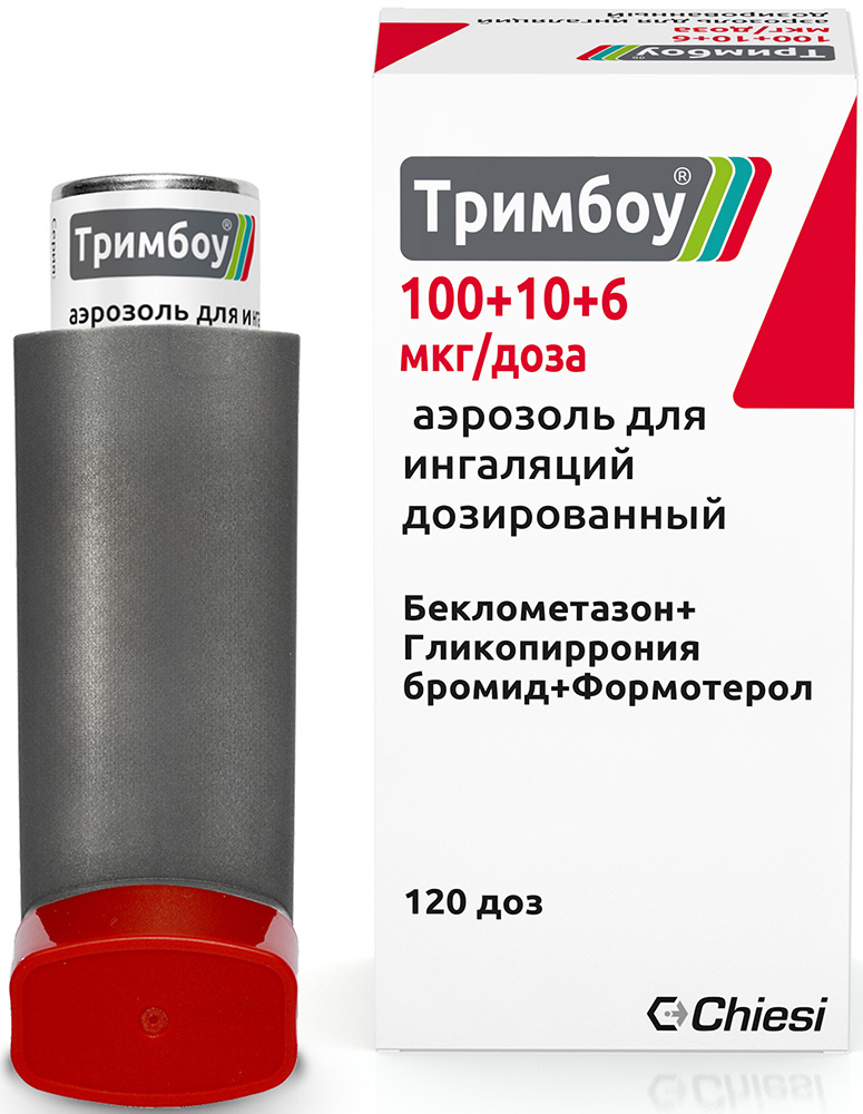 Тримбоу 100+10+6мкг/доза (120доз) аэрозоль для ингаляций дозированный, фото №1