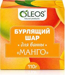 Олеос шарик бурлящий для ванны манго 110г