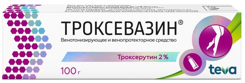 

ТРОКСЕВАЗИН 2% 100г гель для наружного применения