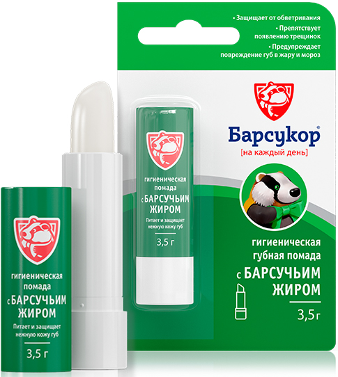 

БАРСУКОР помада гигиеническая 3,5г