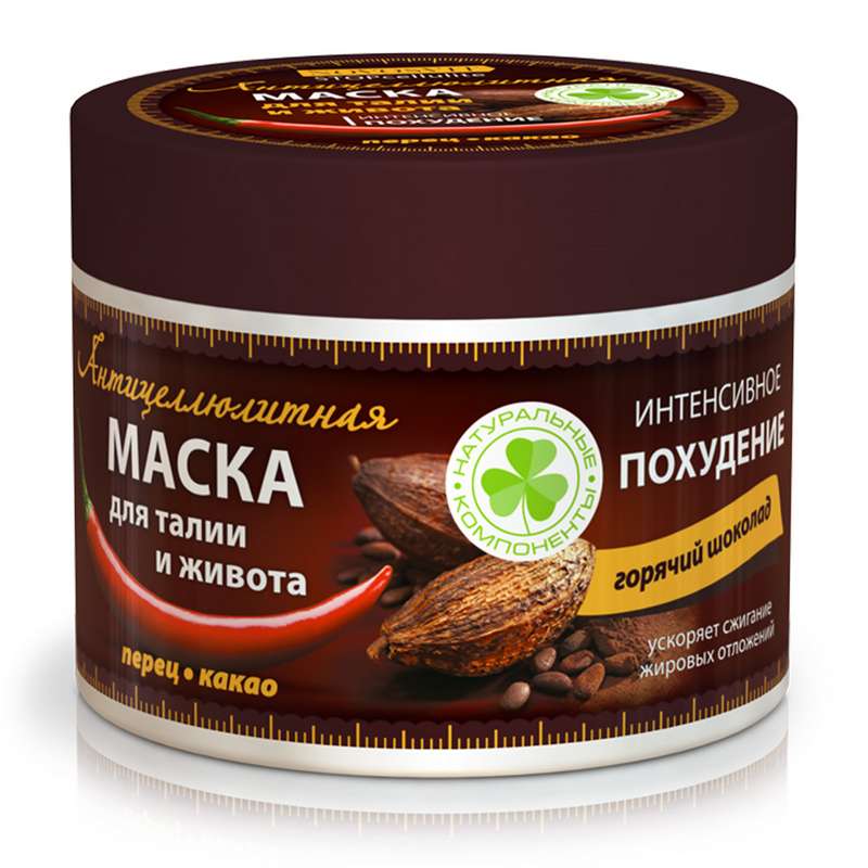 

НОВОСВИТ СТОП ЦЕЛЛЮЛИТ маска антицеллюлитная для талии и живота Горячий шоколад Интенсивное похудение арт.4196 300мл