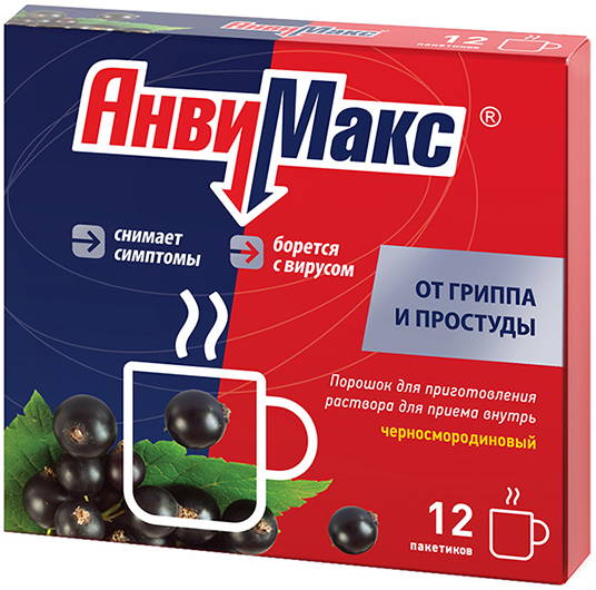 

АнвиМакс порошок для приготовления раствора черносмородиновый 5 г 12 шт.;