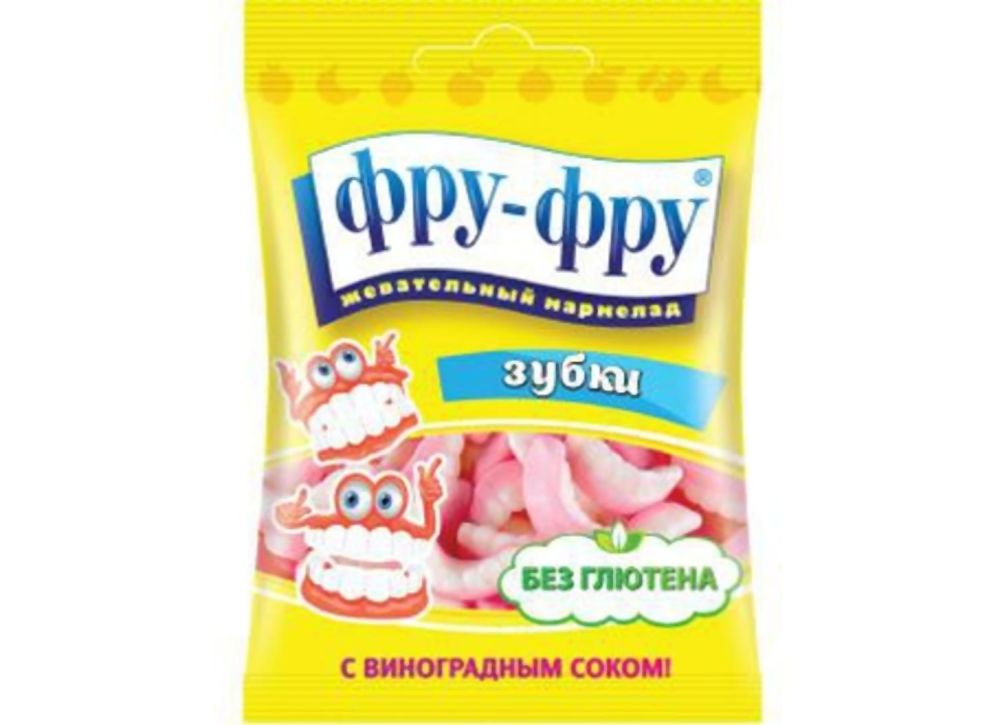 Фру-Фру мармелад жевательный Зубки 30г The Candy Plus Sweet Factory. s.r.o.