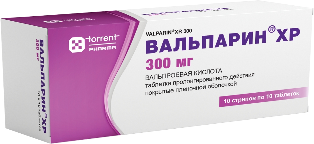 Вальпарин хр 300мг 100 шт. таблетки пролонгированного действия покрытые пленочной оболочкой