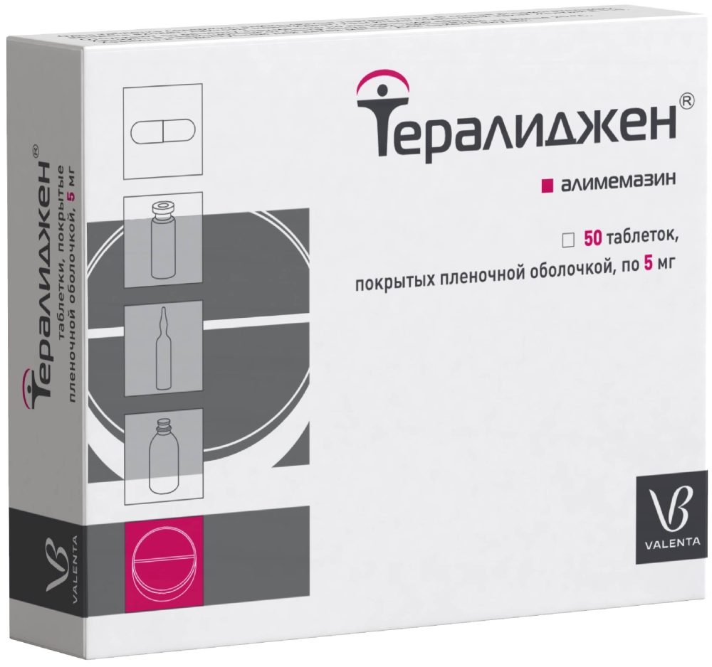 Тералиджен 5мг 50 шт. таблетки купить по цене от 1075 руб в Москве,  заказать с доставкой, инструкция по применению, аналоги, отзывы