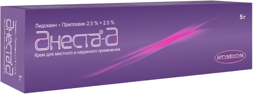 Анеста-а 2,5%+2,5% 5г крем для местного/наружного применения, фото №1