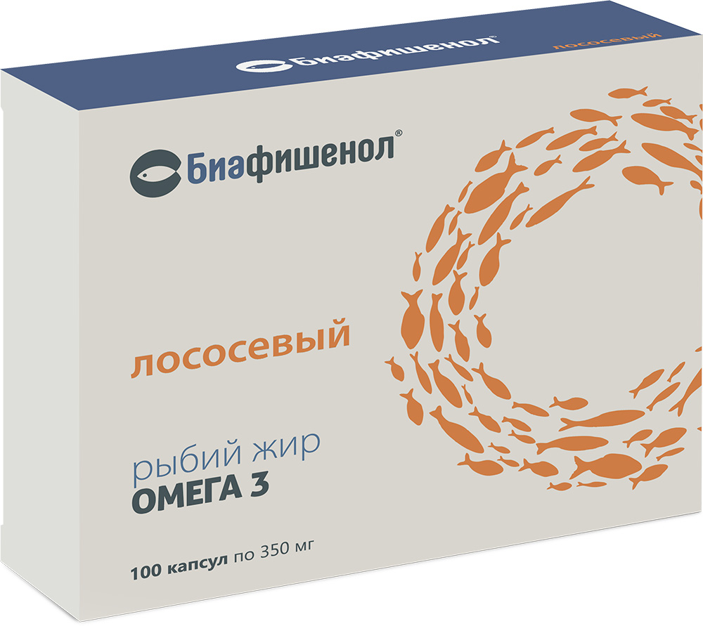 Биафишенол рыбий жир капсулы лососевый 100 шт.