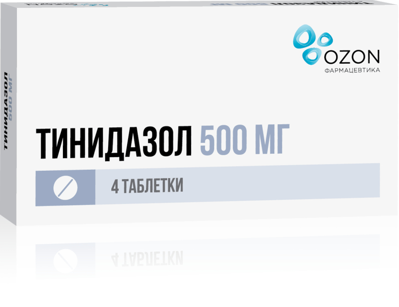 

ТИНИДАЗОЛ таблетки 500 мг 4 шт.