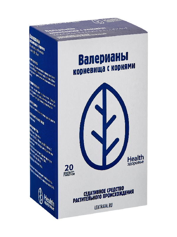 

ВАЛЕРИАНА КОРНЕВИЩЕ С КОРНЯМИ 1,5г 20 шт. фильтр-пакет Здоровье