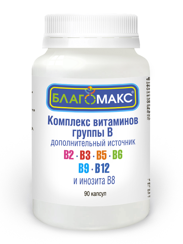 

Благомакс Комплекс витаминов группы В 0,15 г 90 шт.капсулы