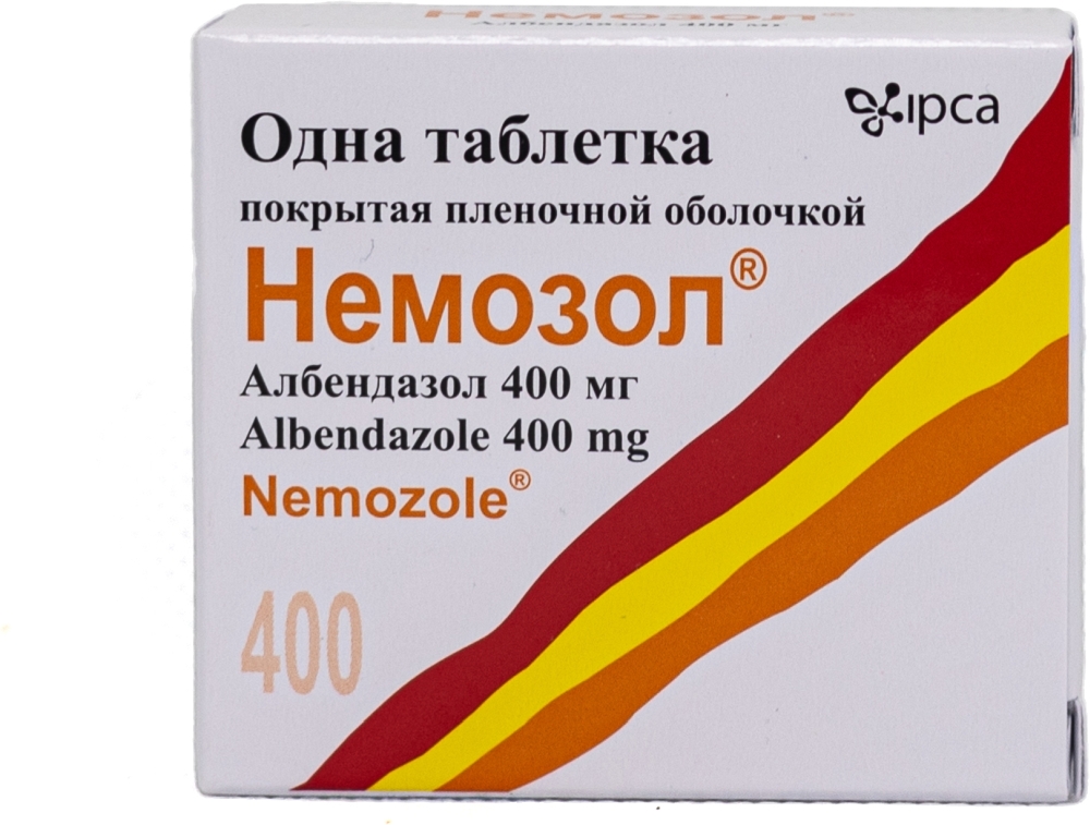 Немозол 400мг 1 шт. таблетки покрытые пленочной оболочкой Лабораториз Лимитед