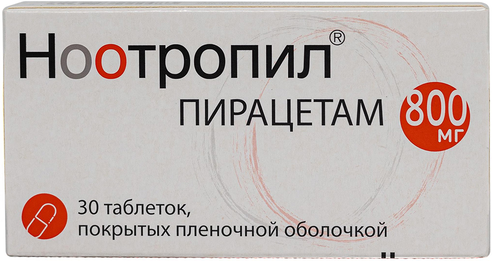 Ноотропил 800мг 30 шт. таблетки покрытые оболочкой Ucb Pharma S.A.