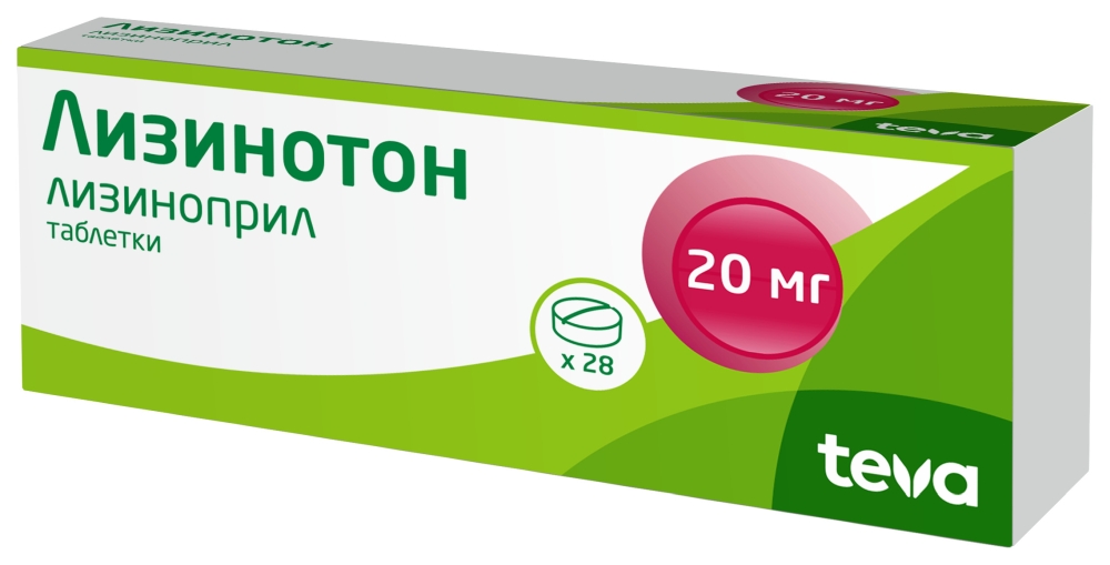 Лизинотон 20мг 28 шт. таблетки Actavis Group