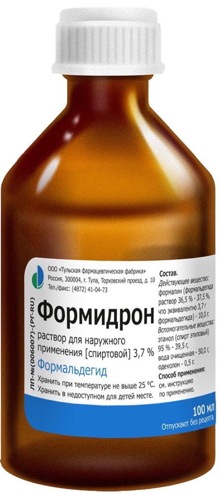 Формидрон 3,7% 100мл раствор для наружного применения спиртовой