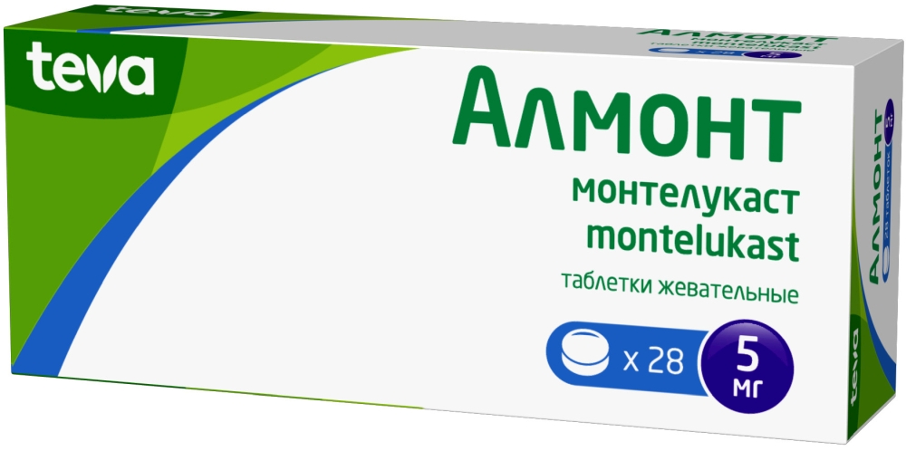 Алмонт 5мг 28 шт. таблетки жевательные