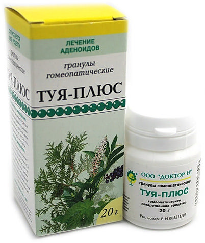

ТУЯ-ПЛЮС 20г гранулы гомеопатические