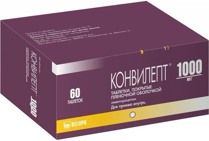 

КОНВИЛЕПТ 1000мг 60 шт. таблетки покрытые пленочной оболочкой