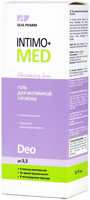 

ИНТИМО+МЕД ДЭЙЛИ гель для интимной гигиены 200мл