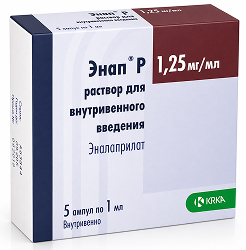 Энап Р 1,25мг/мл 1мл 5 шт. раствор для инъекций Крка, д.д., Ново место