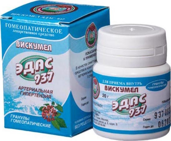 Вискумел Эдас-937 20г гранулы гомеопатические
