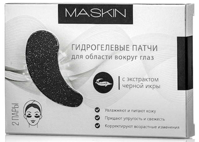 

МАСКИН патчи гидрогелевые для области вокруг глаз с Черной икрой 4 шт.