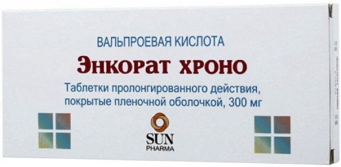 ЭНКОРАТ ХРОНО таблетки 300 мг 30 шт.