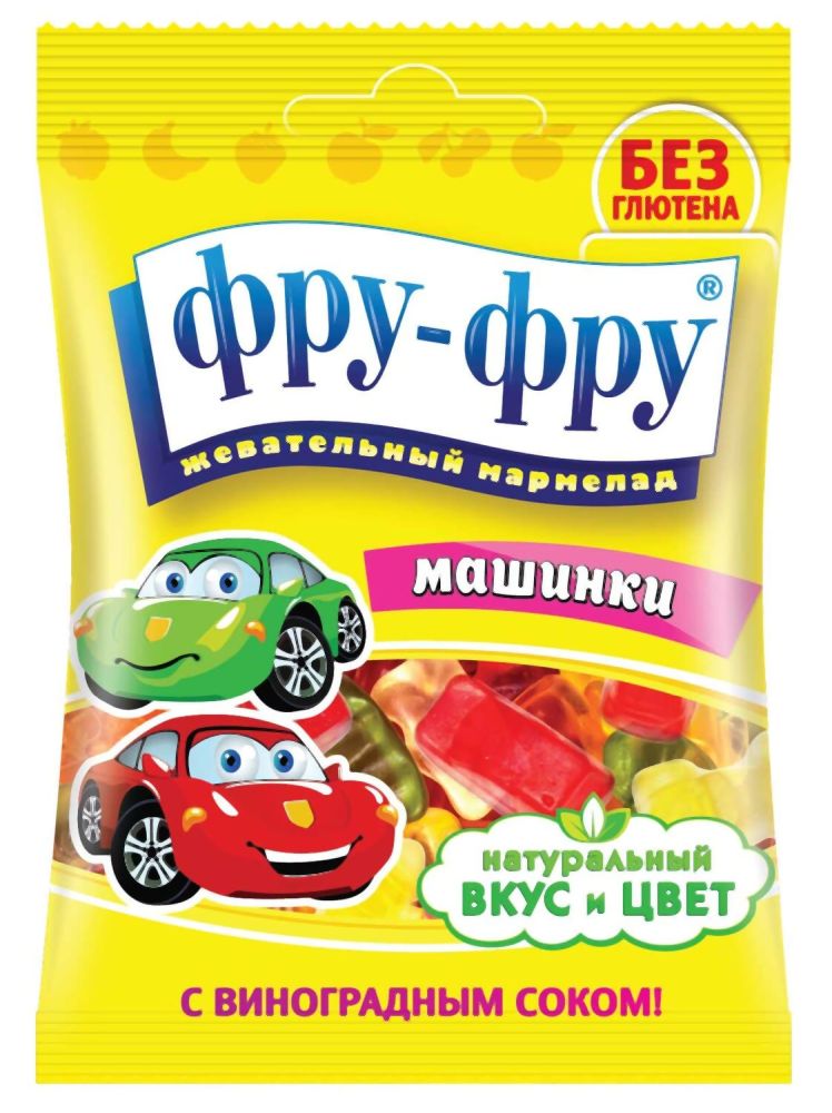 Фру-Фру мармелад жевательный Машинки 30г The Candy Plus Sweet Factory. s.r.o.