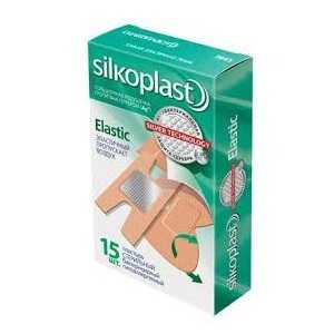 

СИЛКОПЛАСТ ПЛАСТЫРЬ набор Эластик 15 шт. Фармапласт