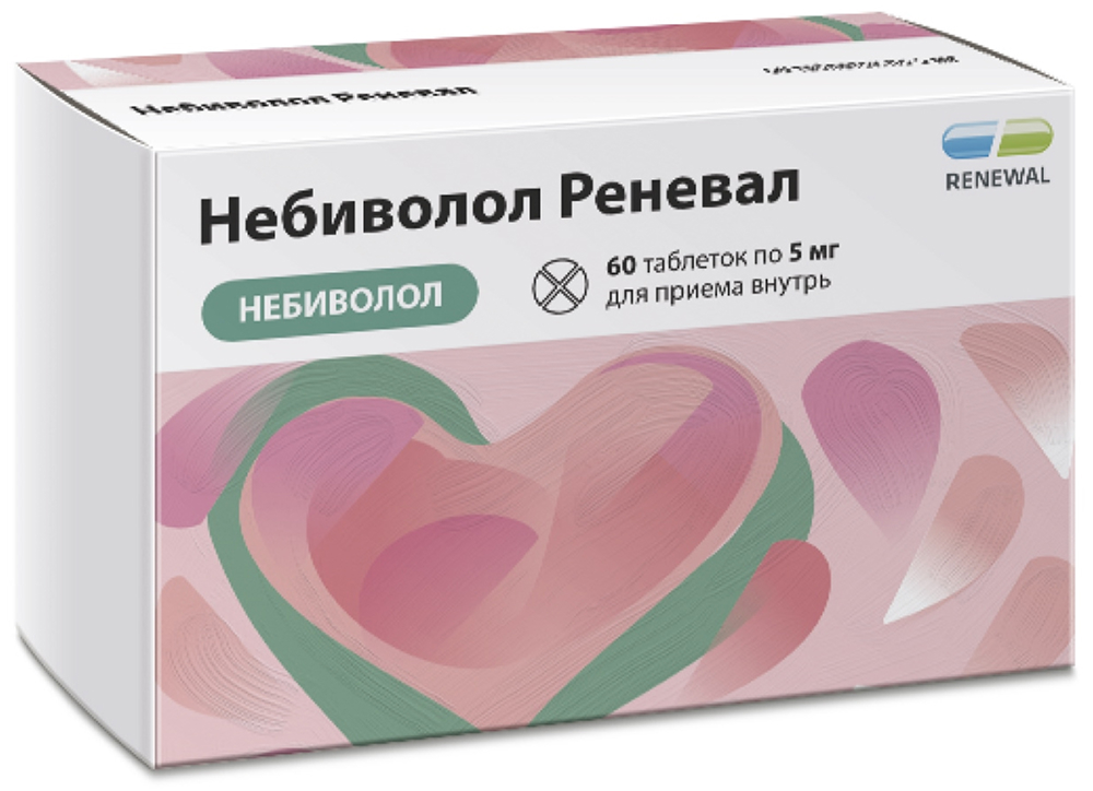 Небиволол Реневал 5мг 60 шт. таблетки