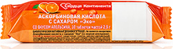 Сердце континента аскорбиновая кислота с сахаром таблетки апельсин 10 шт.