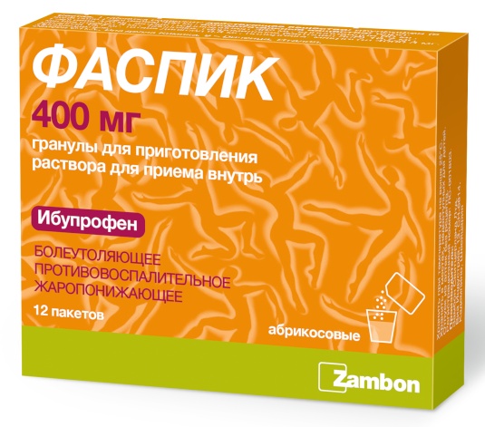 Фаспик 400мг 3г 12 шт. гранулы для приготовления раствора для приема внутрь Абрикосовые