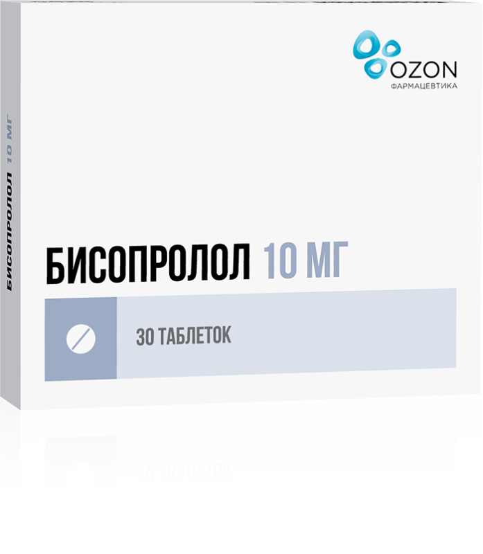 

БИСОПРОЛОЛ таблетки 10 мг 30 шт.