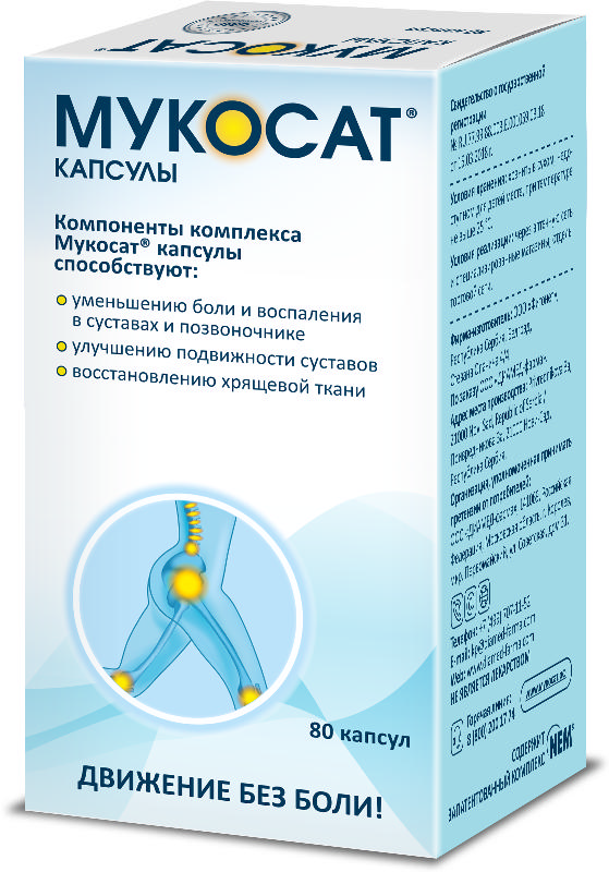 Мукосат капсулы 80 шт. купить по цене от 1906 руб в Москве, заказать с доставкой, инструкция по применению, аналоги, отзывы