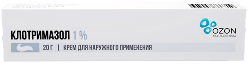 Клотримазол 1% 20г крем для наружного применения Озон