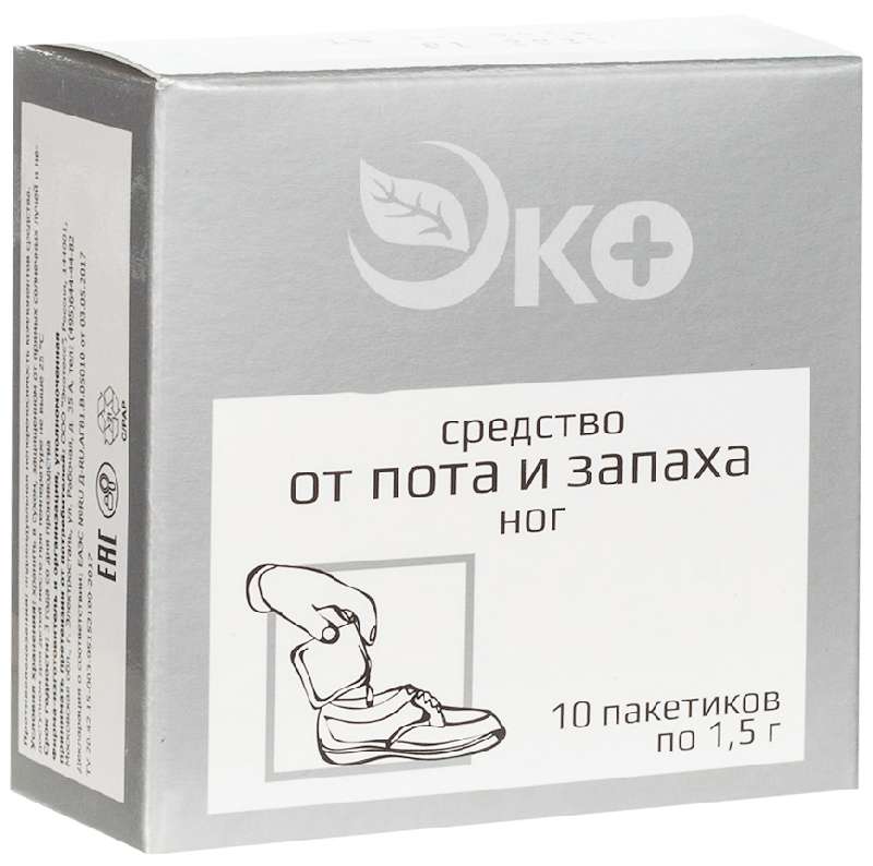 

ЭКО средство от пота и запаха для ног 1,5г 10 шт.