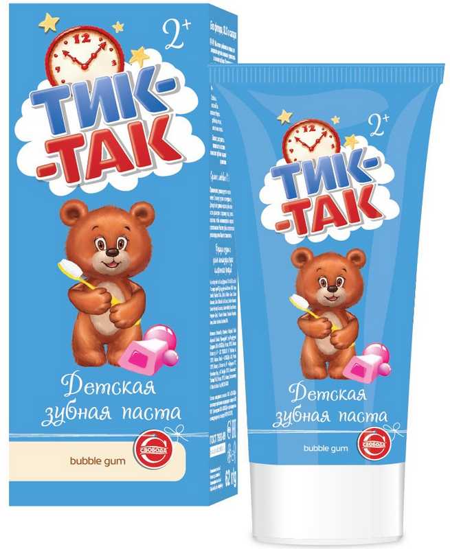 

ТИК-ТАК зубная паста детская 2+ Бабл Гам 62г