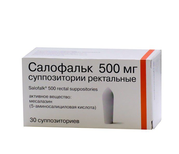 

Салофальк свечи 500 мг 30 шт.