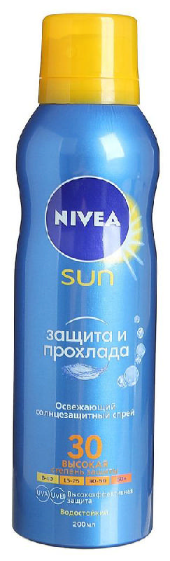 

НИВЕЯ САН спрей Защита и Прохлада освежающий SPF30 200мл (86476)