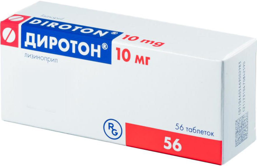 Диротон 10мг 56 шт. таблетки