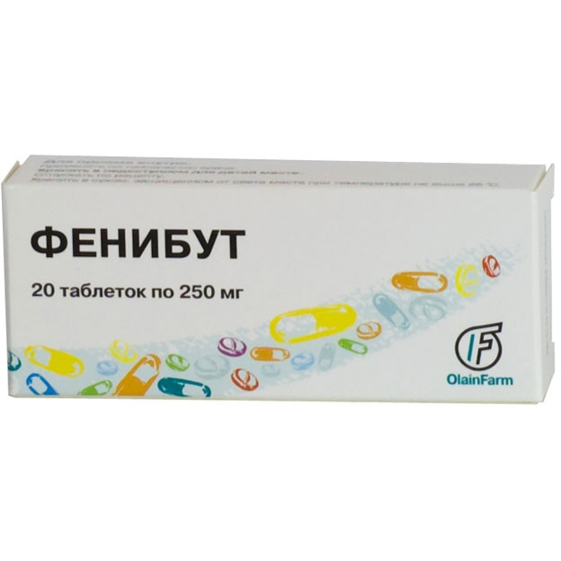 

ФЕНИБУТ таблетки 250 мг 20 шт.