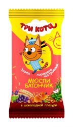 

ТРИ КОТА батончик-мюсли Абрикос/Злаки в шоколадной глазури 40г