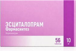 Эсциталопрам Фармасинтез 10мг 56 шт. таблетки покрытые пленочной оболочкой
